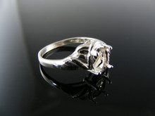 3154  RING SETTING STERLING SILVER, SIZE 5.5, 8X6 MM OVAL STONE