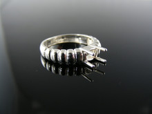 3471  RING SETTING STERLING SILVER, SIZE 5.25, 7X5 MM OVAL STONE