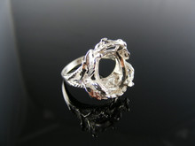 5403  RING SETTING STERLING SILVER, SIZE 6.25, 14X12 MM OVAL STONE