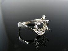 5413  RING SETTING STERLING SILVER, SIZE 6, 8X6 MM OVAL STONE
