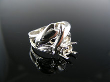 3157  RING SETTING STERLING SILVER, SIZE 5.25, 7X5 MM OVAL STONE