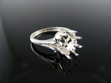 5395  RING SETTING STERLING SILVER, SIZE 4.75, 9X7 MM OVAL STONE