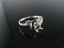3104  RING SETTING STERLING SILVER, SIZE 6, 5X3 MM OVAL STONE