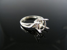 3327  RING SETTING STERLING SILVER, SIZE 5.75, 10X8 MM OVAL STONE
