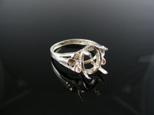 4593  RING SETTING STERLING SILVER, SIZE 7.5, 11X9 MM OVAL STONE
