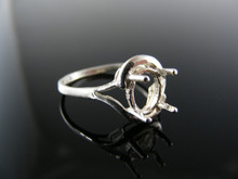 5425  RING SETTING STERLING SILVER, SIZE 8, 8X6 MM OVAL STONE