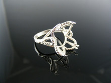 4897  RING SETTING STERLING SILVER, SIZE 8.75, 16X12 MM EMERALD STONE