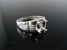 5265  RING SETTING STERLING SILVER, SIZE 6.25, 8X6 MM OVAL STONE