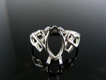 5459 RING SETTING STERLING SILVER, SIZE 6, 12X6 MM MARQUISE STONE