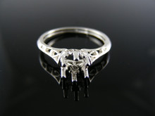 5492 RING SETTING STERLING SILVER, SIZE 4.75, 5 MM ROUND STONE