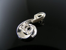 P86 STERLING SILVER PENDANT 6x4MM OVAL STONE