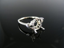 5426  RING SETTING STERLING SILVER, SIZE 7.25, 11X9 MM OVAL STONE