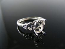 5480 RING SETTING STERLING SILVER, SIZE 7.25, 9X7 MM OVAL STONE