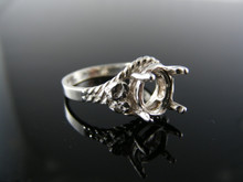 5460 RING SETTING STERLING SILVER, SIZE 6.75, 9X7 MM OVAL STONE