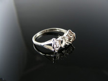 5454 RING SETTING STERLING SILVER, SIZE 7.25, 5X4 MM OVAL STONE