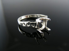 2903 RING SETTING STERLING SILVER, SIZE 6.25, 8X6 MM OVAL STONE