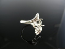 5446 RING SETTING STERLING SILVER, SIZE 7, 10X8 MM OVAL STONE