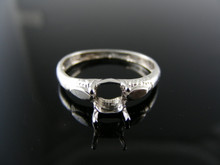5509 RING SETTING STERLING SILVER, SIZE 5.5, 6 MM ROUND