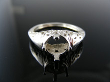 5501 RING SETTING STERLING SILVER, SIZE 6.25, 6 MM ROUND