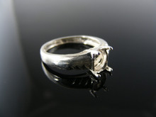 5458 RING SETTING STERLING SILVER, SIZE 6.75, 7X5 MM OVAL STONE