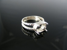 5669 RING SETTING STERLING SILVER, SIZE 5.25, 10X8 MM OVAL STONE