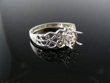 5477 RING SETTING STERLING SILVER, SIZE 7, 7X5 MM OVAL STONE