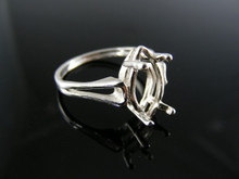 5665 RING SETTING STERLING SILVER, SIZE 8, 14X7 MM MARQUISE STONE