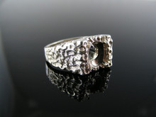 5671 RING SETTING STERLING SILVER, SIZE 7.25, 8X6 MM OVAL STONE