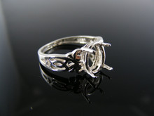 5675 RING SETTING STERLING SILVER, SIZE 6.25, 8X6 MM OVAL STONE