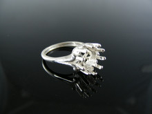 5394  RING SETTING STERLING SILVER, SIZE 5.5, 10X8 MM OVAL STONE