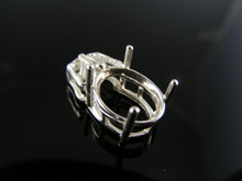 P29  STERLING SILVER PENDANT SETTING, 12X10 MM OVAL FACETED GEMSTONE