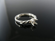 1243 RING SETTNG STERLING SILVER, SIZE 6.25, 5X3 MM OVAL  STONE