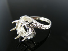 3199 RING SETTING, STERLING SILVER, SIZE 8.75, 10 MM ROUND STONE