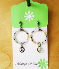 Peace Hoop Earrings