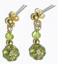 Peridot Flowers Earrings