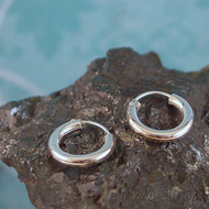 Sterling Silver 12x2mm Hoop Earrings