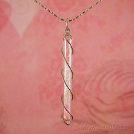 Love Sterling Silver Crystal Vial Pendant