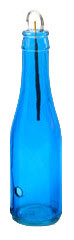 Shorties™ Glass Smoking Bottle - Bright Blue