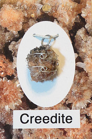 Creedite Sterling Silver Wire-Wrapped Stone Pendant