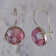 Pink Millefiori Earrings