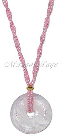 Rose Quartz Beaded Stone Necklace