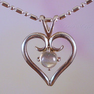 Labradorite Sterling Silver Heart Pendant