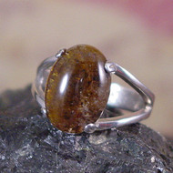 Cacoxenite Sterling Silver Ring - Size 7