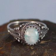 Blue Aragonite Sterling Silver Ring