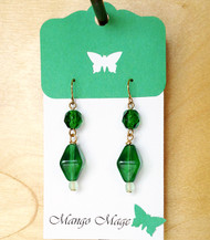 Green Dangle Earrings