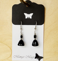 Black Glass Earrings