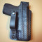 Carbon Ultimate Concealment IWB for a S&W Shield with our tuckable soft loop.