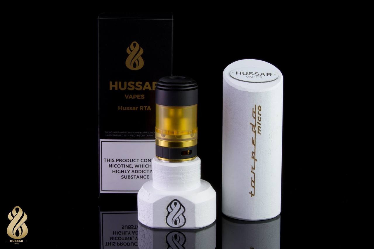 Hussar Vapes - "Hussar Torpedo Micro LE Black & Gold RTA ...