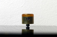 Fluid Mods - "Convergent Cap, Polished Ultem". Shown with Convergent RDA for demonstration purposes only, and is NOT included in this sale. This sale is only for the polished Ultem cap.