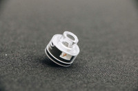 Mission XV x Coil Vapes - "Acrylic Slam Cap for DAYWON RDA". Shown attached to DAYWON RDA deck for demonstration purposes only. Deck is not included in sale. This sale is only for the clear slam cap.